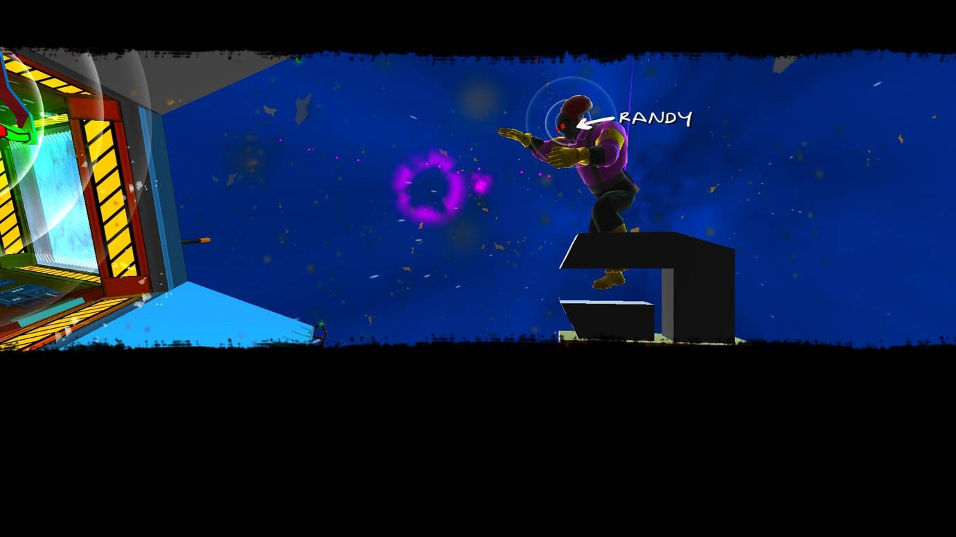 A pirate called Randy is ejected into space in a cinematic vignette.